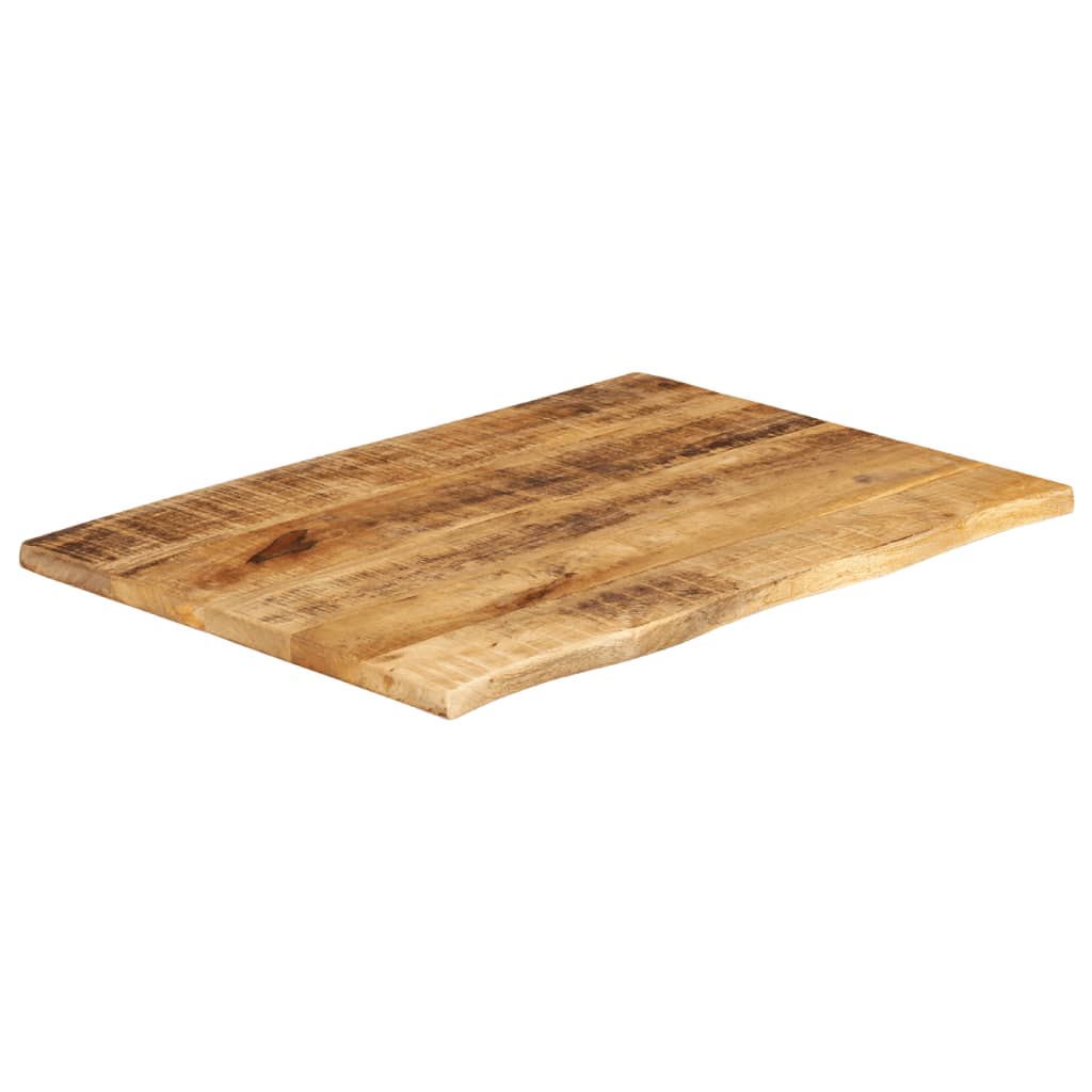 Live Edge Solid Mango Wood Table Top 70x60x2.5 cm