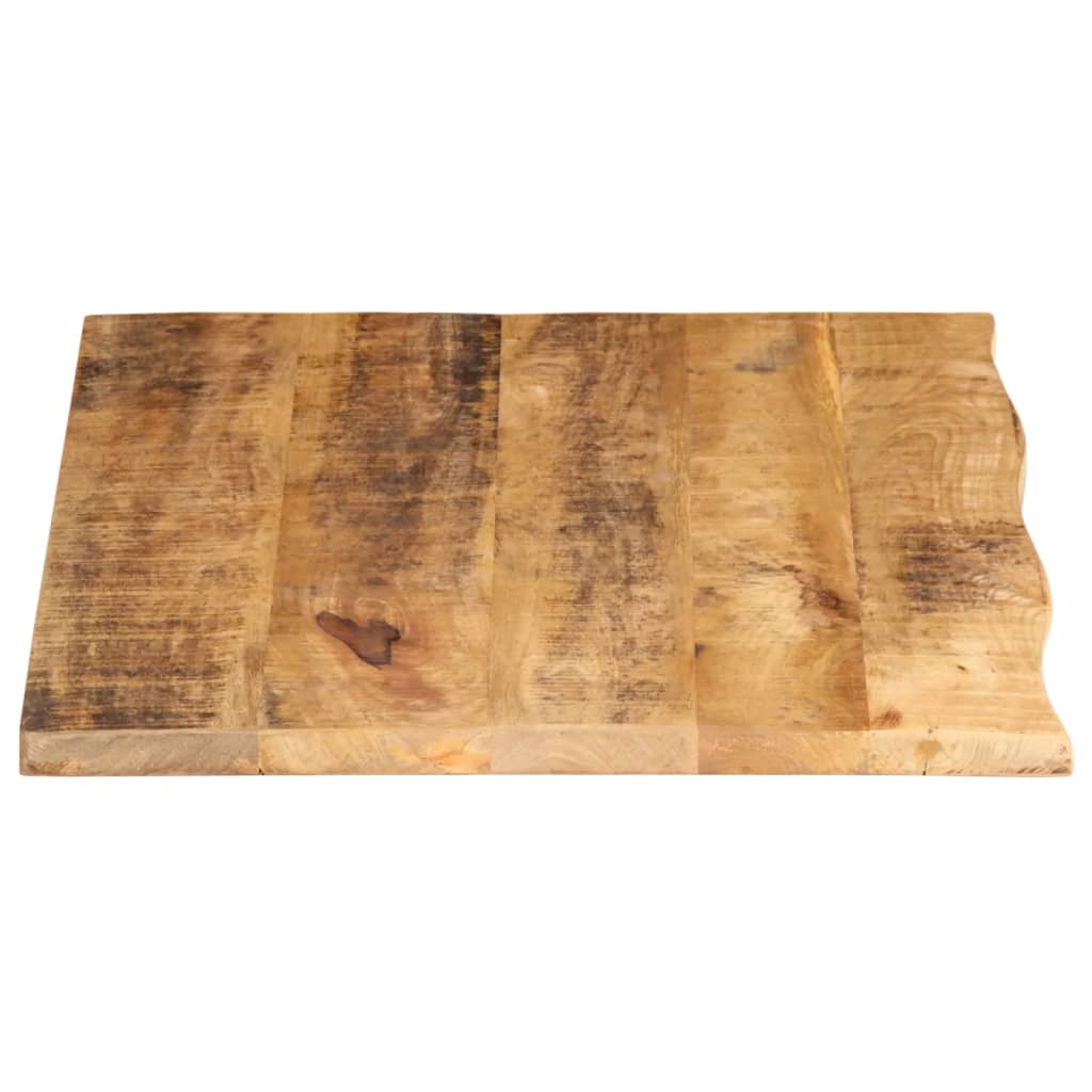 Live Edge Solid Mango Wood Table Top 70x60x2.5 cm