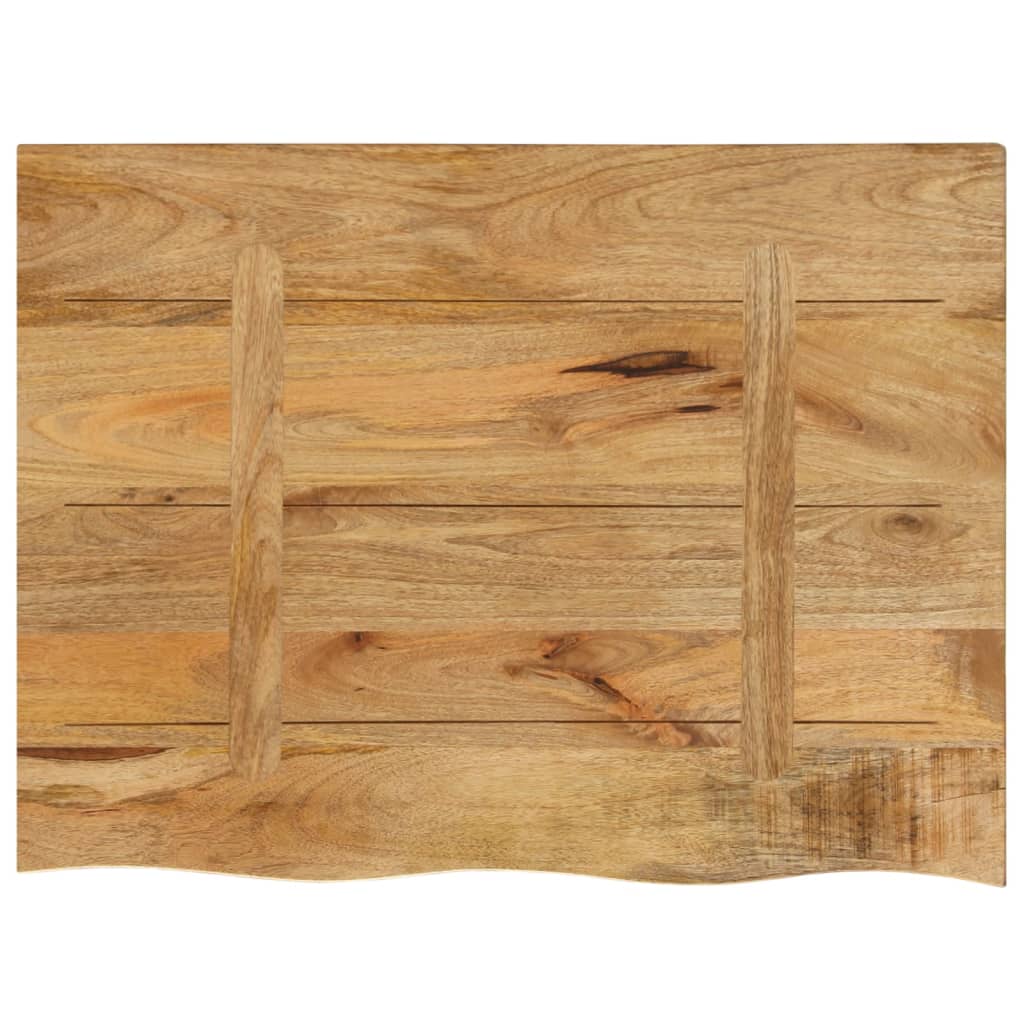 Live Edge Solid Mango Wood Table Top 70x60x2.5 cm