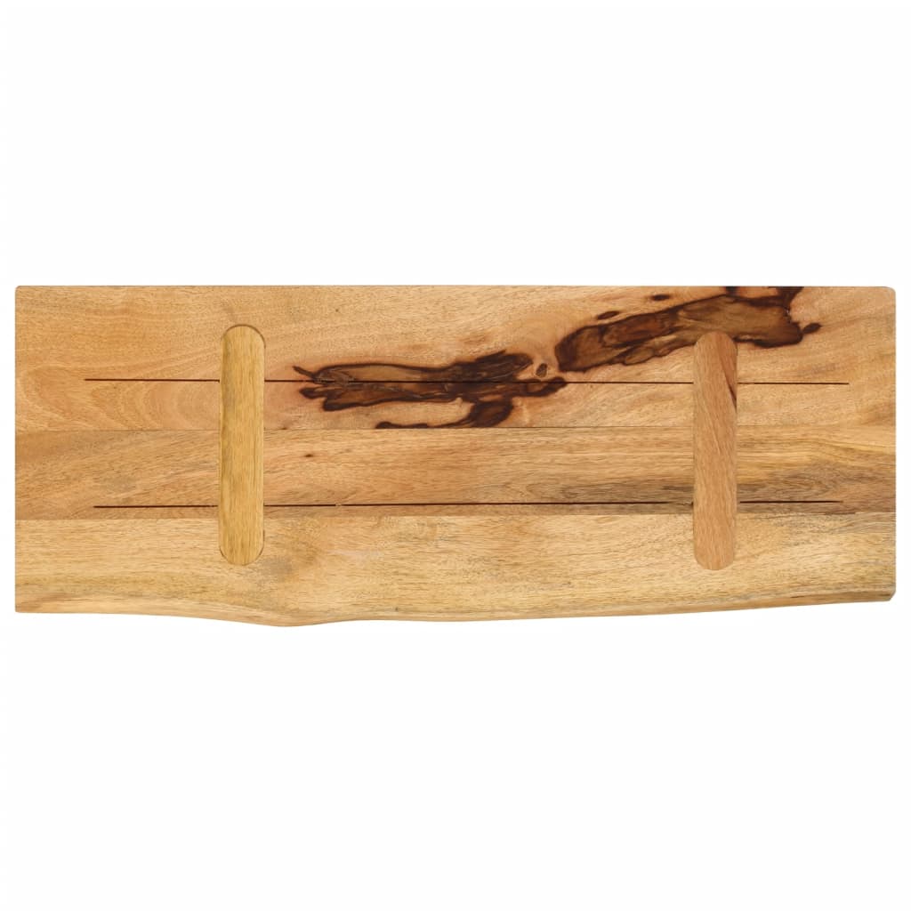 Live Edge Solid Mango Wood Table Top 70x20x3.8 cm