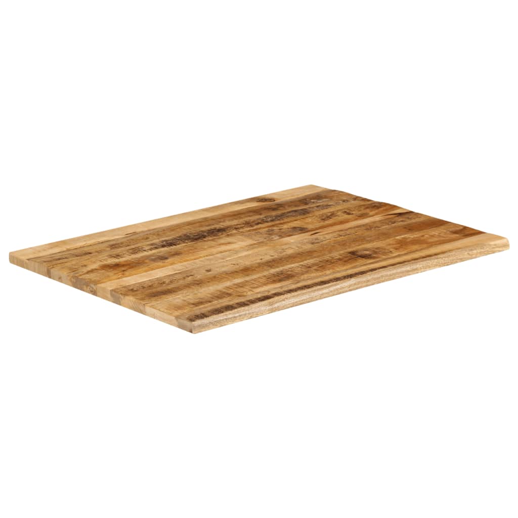 Live Edge Mango Wood Table Top 90x80x3.8 cm - Solid & Rustic