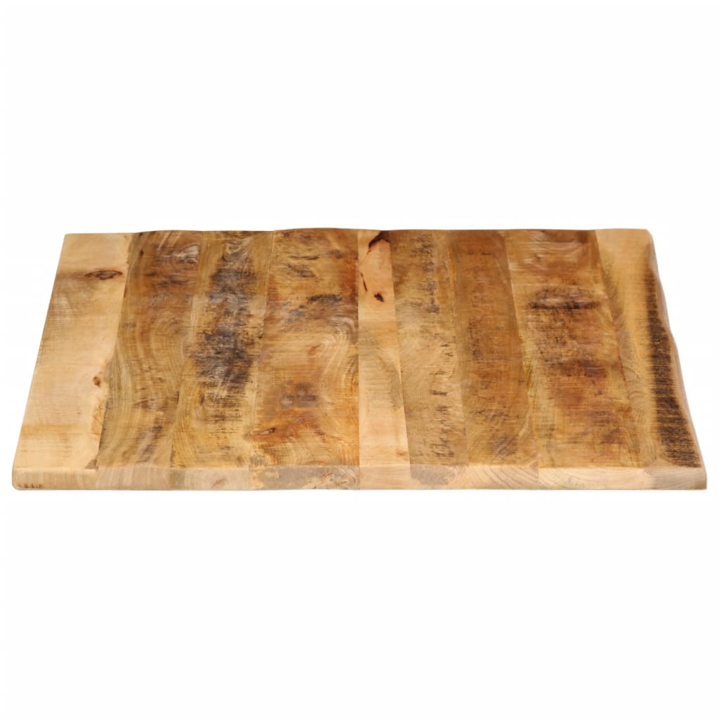 Live Edge Mango Wood Table Top 90x80x3.8 cm - Solid & Rustic