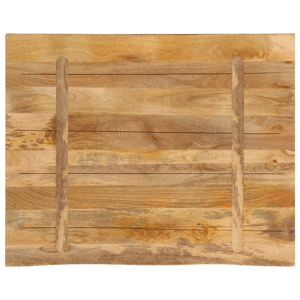 Live Edge Mango Wood Table Top 90x80x3.8 cm - Solid & Rustic