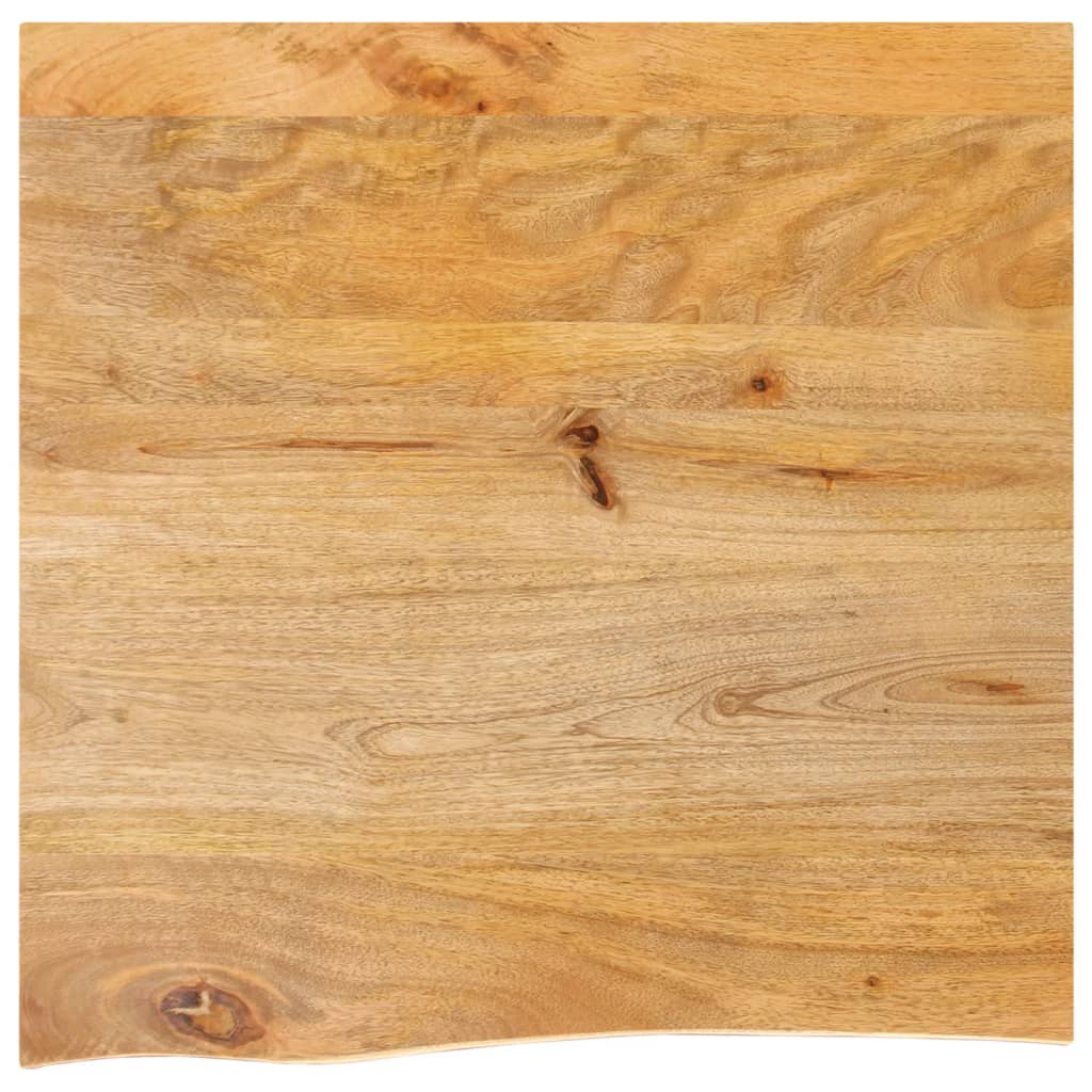 Live Edge Solid Mango Wood Table Top 40x40x2.5 cm