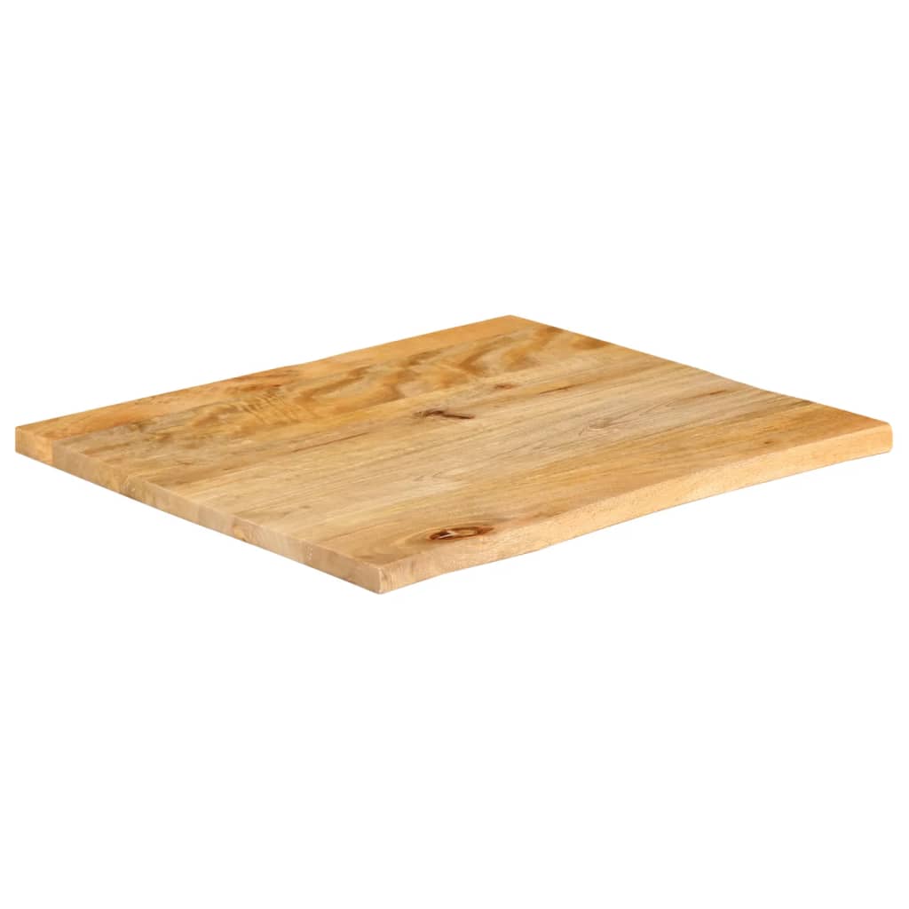 Live Edge Solid Mango Wood Table Top 40x40x2.5 cm