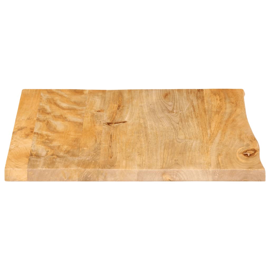 Live Edge Solid Mango Wood Table Top 40x40x2.5 cm