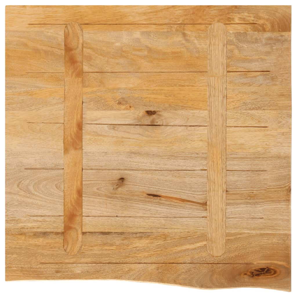 Live Edge Solid Mango Wood Table Top 40x40x2.5 cm