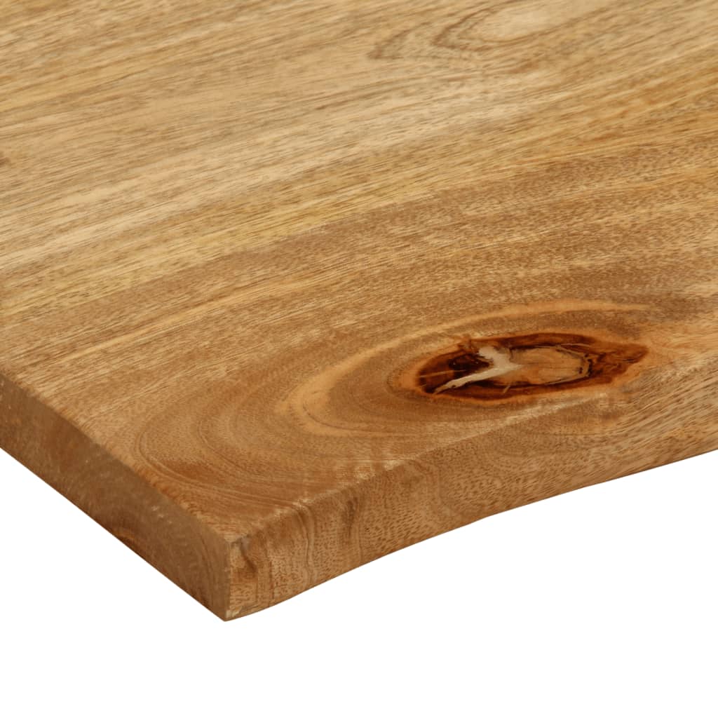 Live Edge Solid Mango Wood Table Top 40x40x2.5 cm