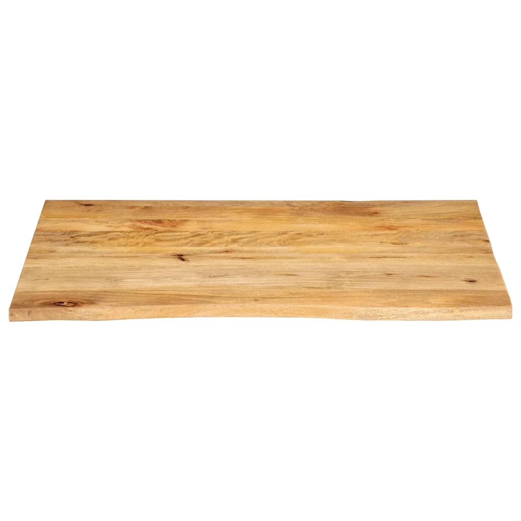 Solid Mango Wood Live Edge Table Top 90x80x2.5 cm