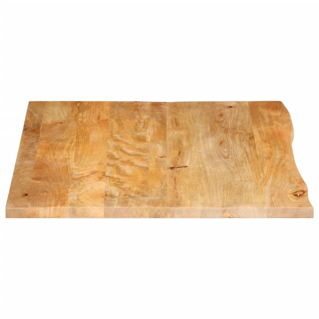 Solid Mango Wood Live Edge Table Top 90x80x2.5 cm