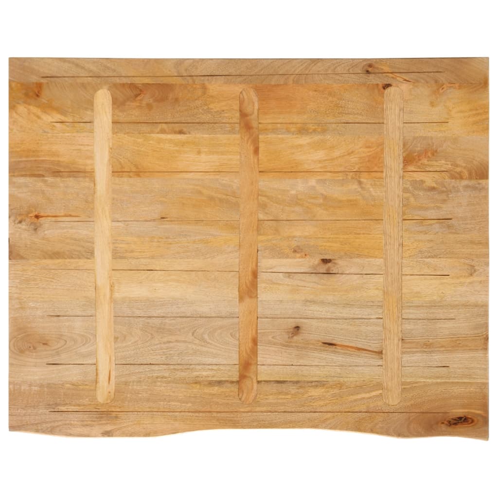 Solid Mango Wood Live Edge Table Top 90x80x2.5 cm