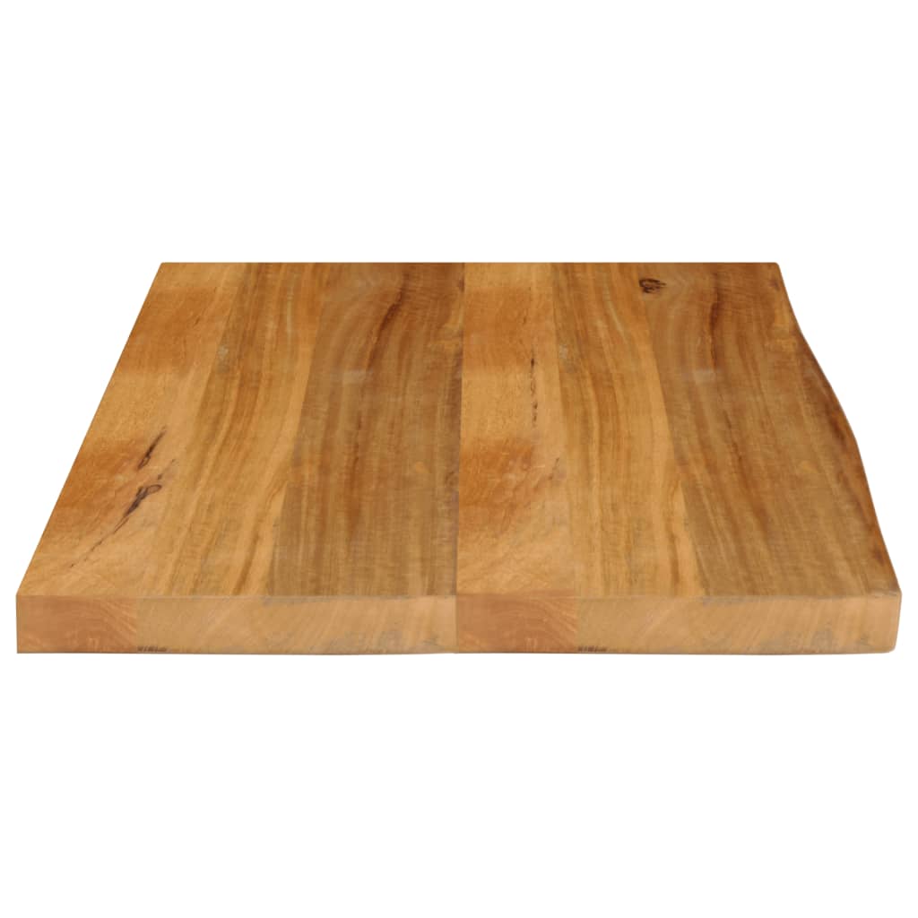 Solid Mango Wood Live Edge Table Top 80x60x2.5 cm