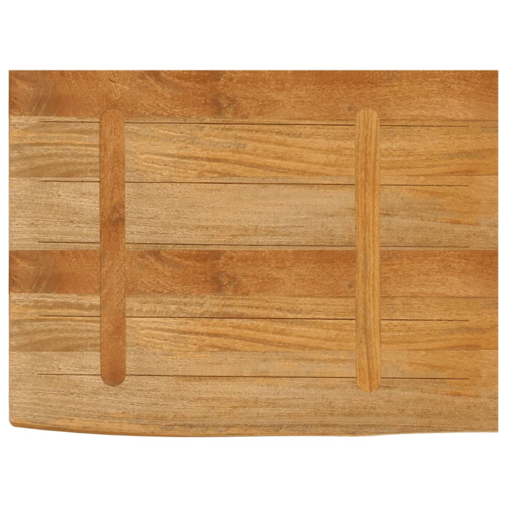 Solid Mango Wood Live Edge Table Top 80x60x2.5 cm