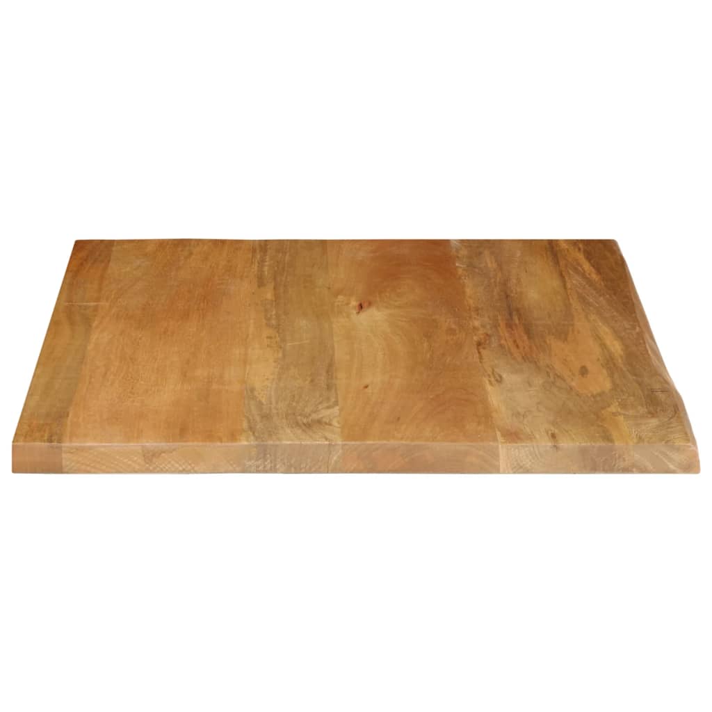 Live Edge Mango Wood Table Top 80x80x2.5 cm - Solid Natural Finish