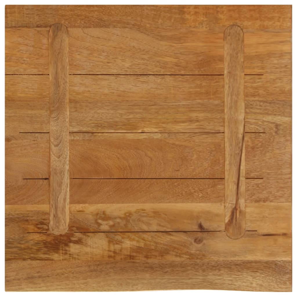 Live Edge Mango Wood Table Top 80x80x2.5 cm - Solid Natural Finish