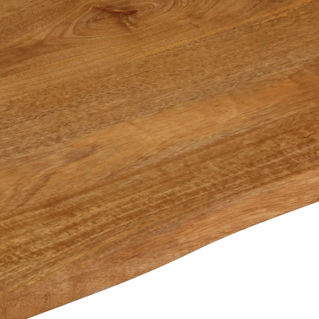 Live Edge Mango Wood Table Top 80x80x2.5 cm - Solid Natural Finish