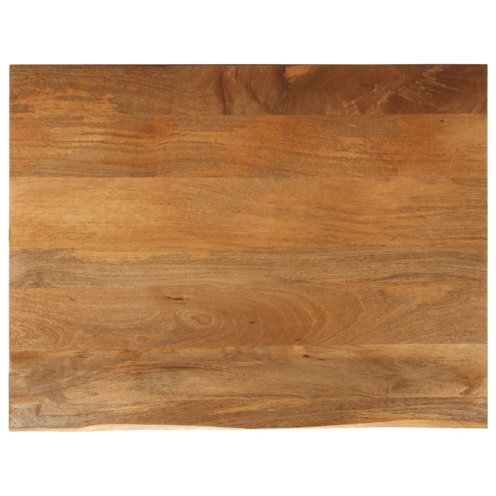 Live Edge Solid Mango Wood Table Top 90x80x2.5 cm