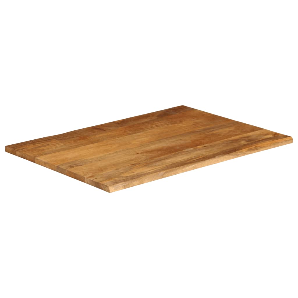 Live Edge Solid Mango Wood Table Top 90x80x2.5 cm