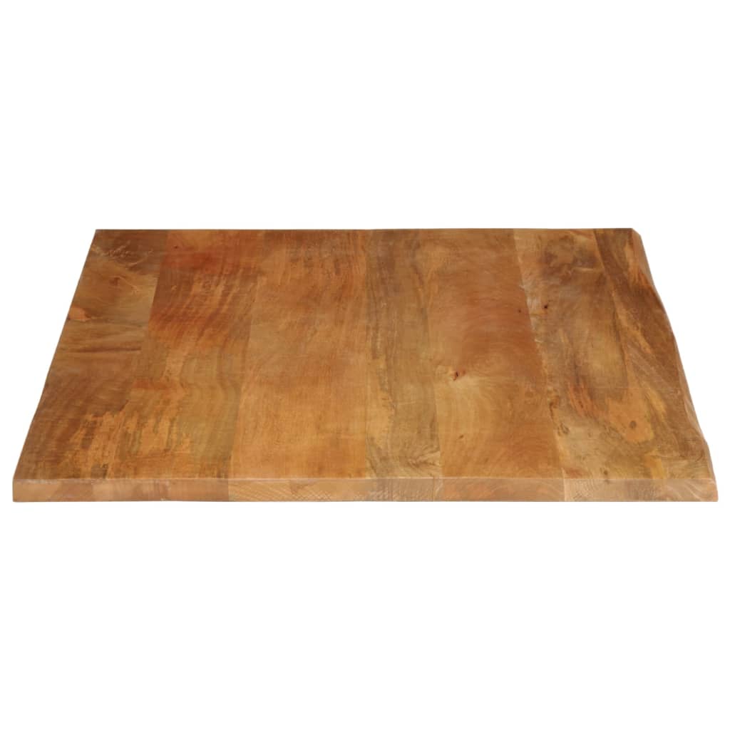 Live Edge Solid Mango Wood Table Top 90x80x2.5 cm