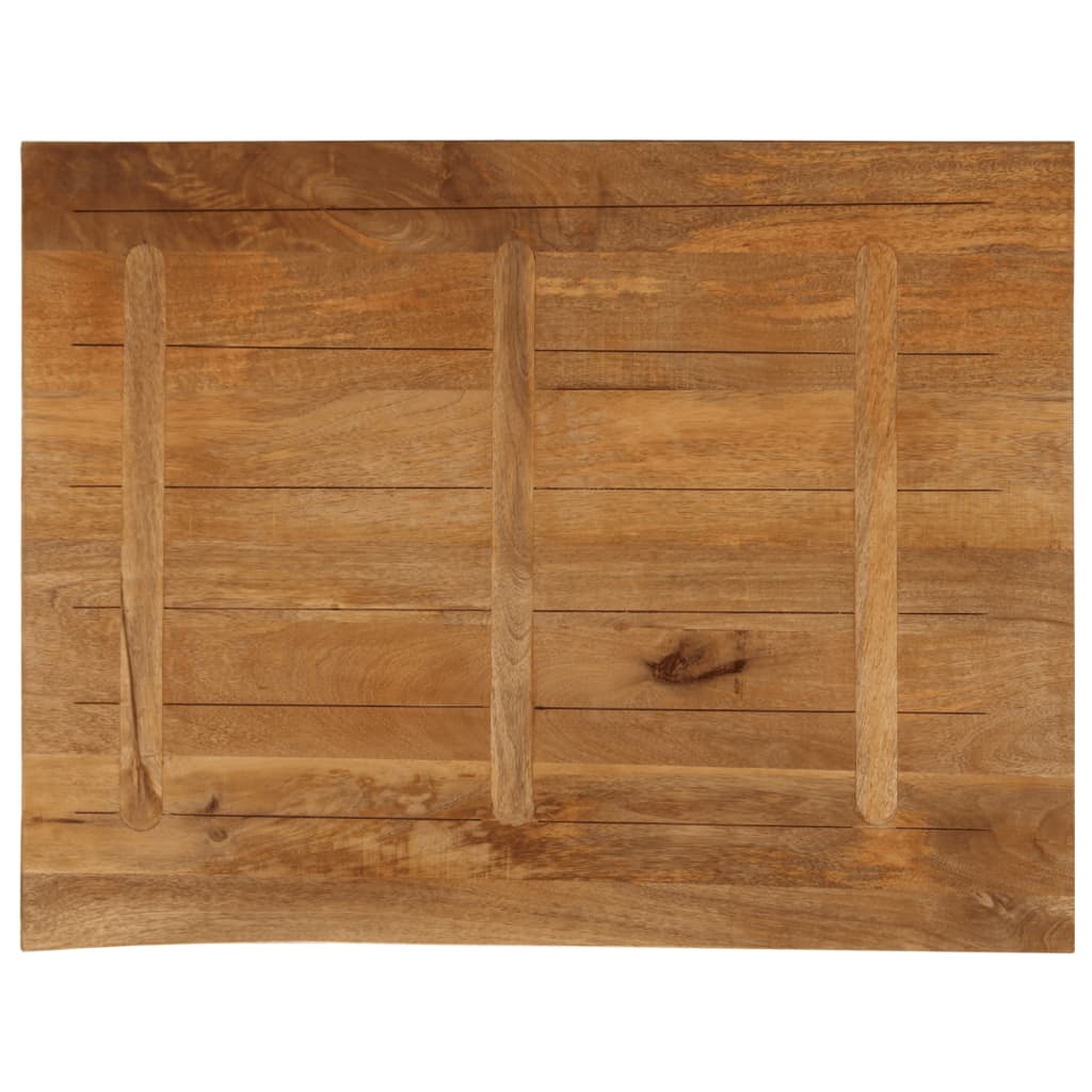 Live Edge Solid Mango Wood Table Top 90x80x2.5 cm