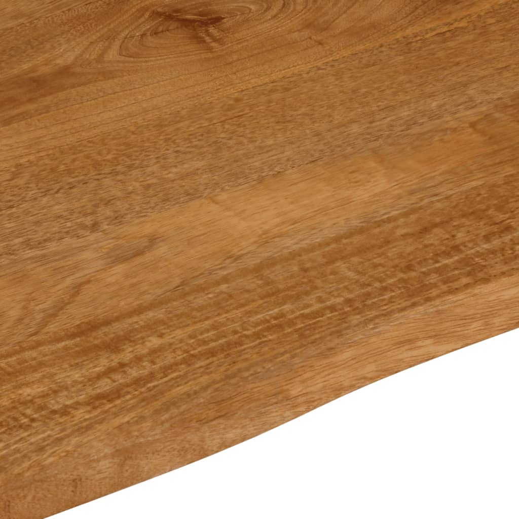 Live Edge Solid Mango Wood Table Top 90x80x2.5 cm