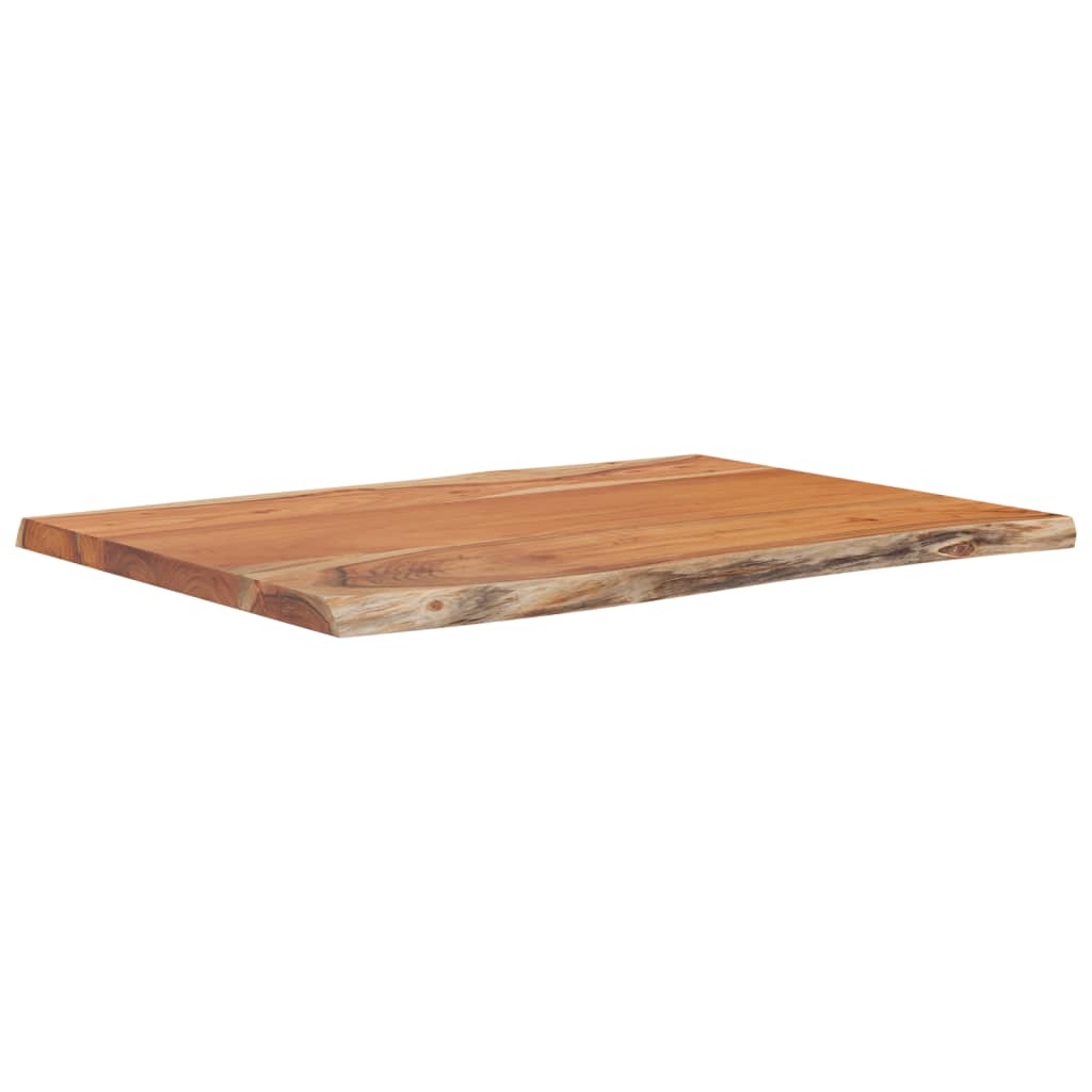 Acacia Live Edge Solid Wood Tabletop 80x60x2.5 cm Rectangular