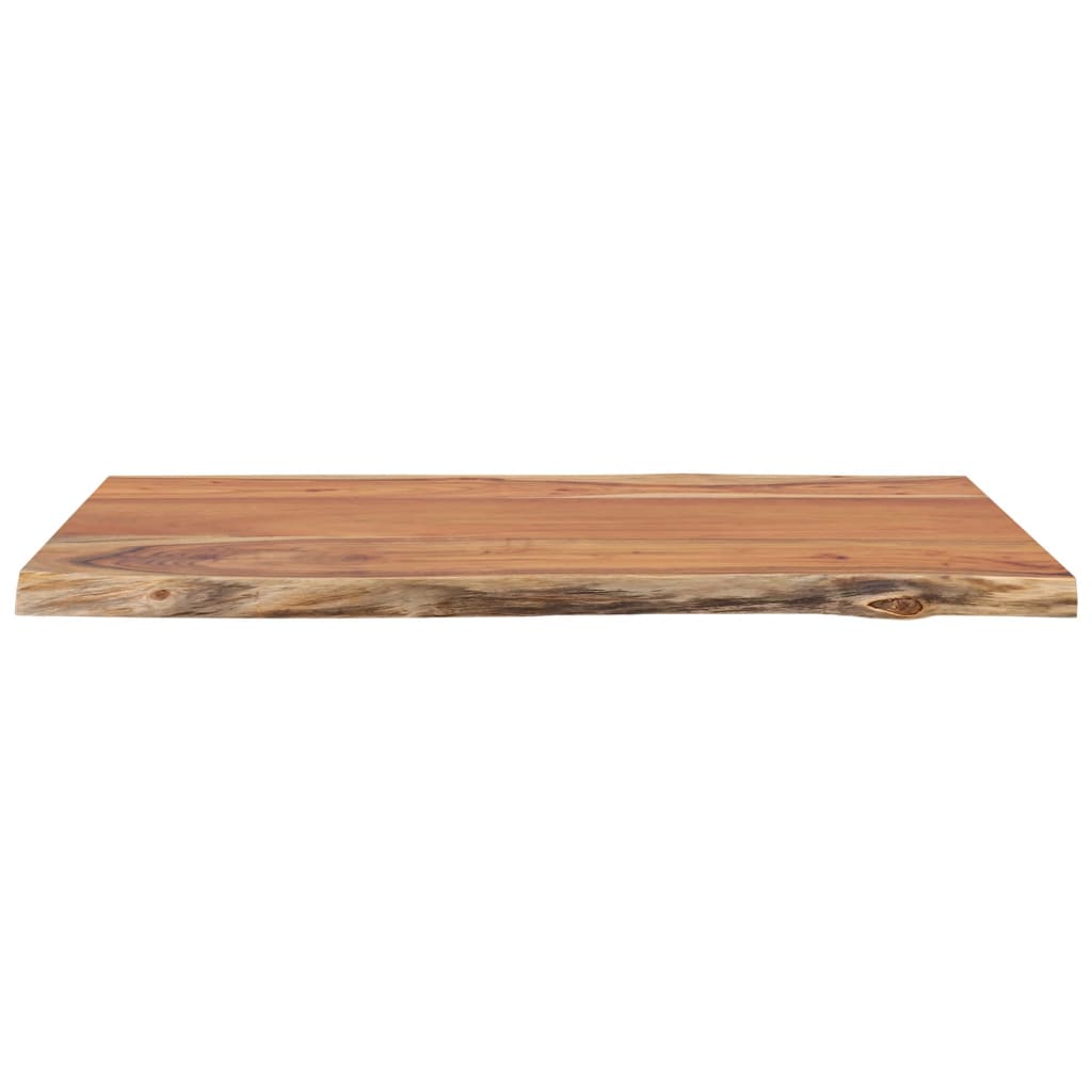 Acacia Live Edge Solid Wood Tabletop 80x60x2.5 cm Rectangular