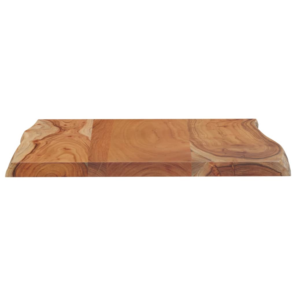 Acacia Live Edge Solid Wood Tabletop 80x60x2.5 cm Rectangular