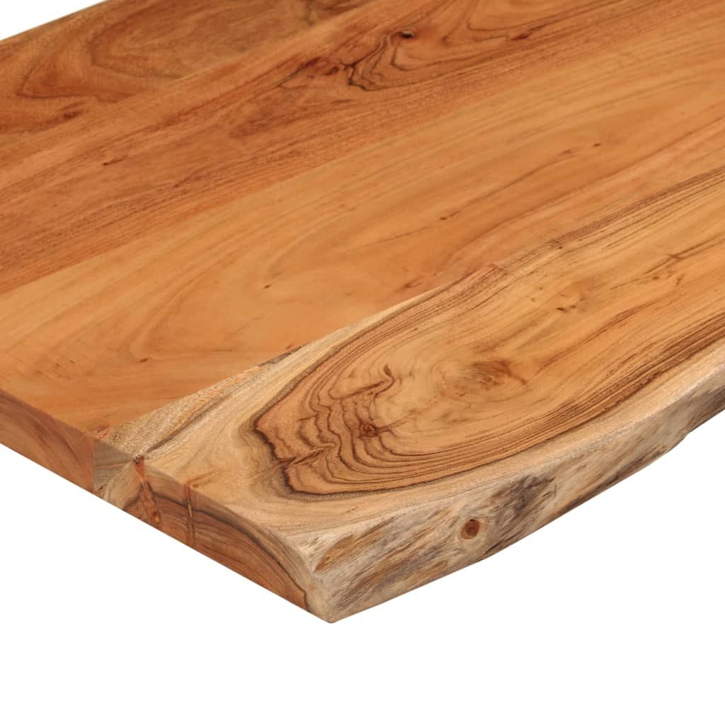Acacia Live Edge Solid Wood Tabletop 80x60x2.5 cm Rectangular