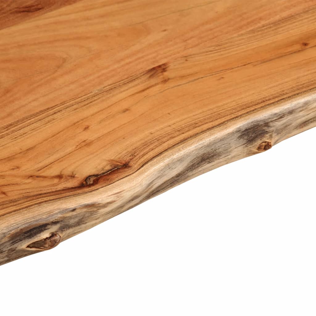 Acacia Live Edge Solid Wood Tabletop 80x60x2.5 cm Rectangular