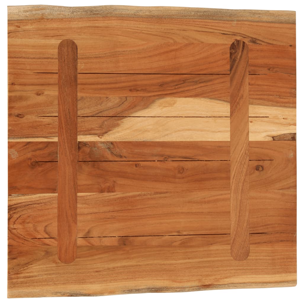 Stunning Acacia Live Edge Solid Wood Table Top, 60x60cm