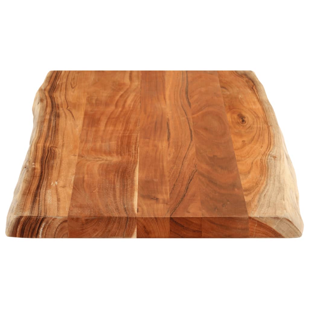 Table Top 100x60x3.8 cm Rectangular Solid Wood Acacia Live Edge