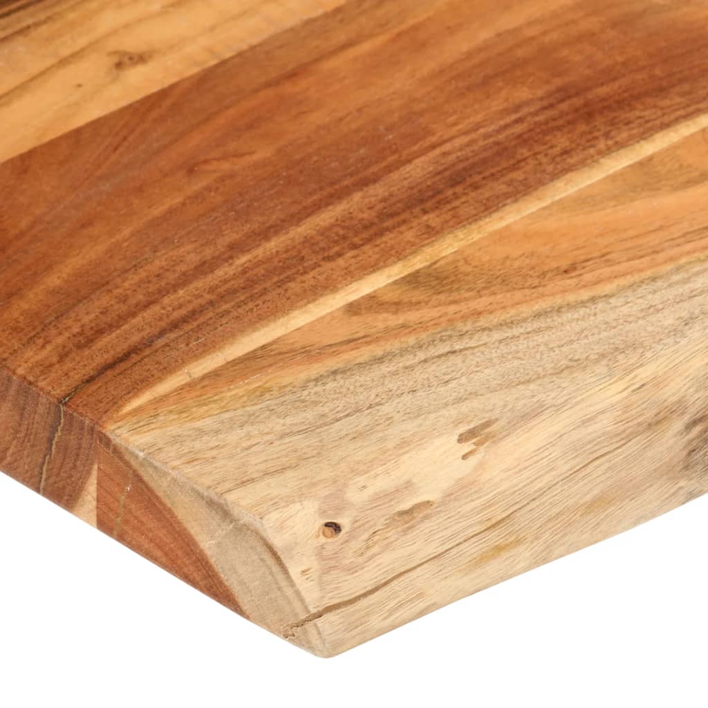 Table Top 100x60x3.8 cm Rectangular Solid Wood Acacia Live Edge