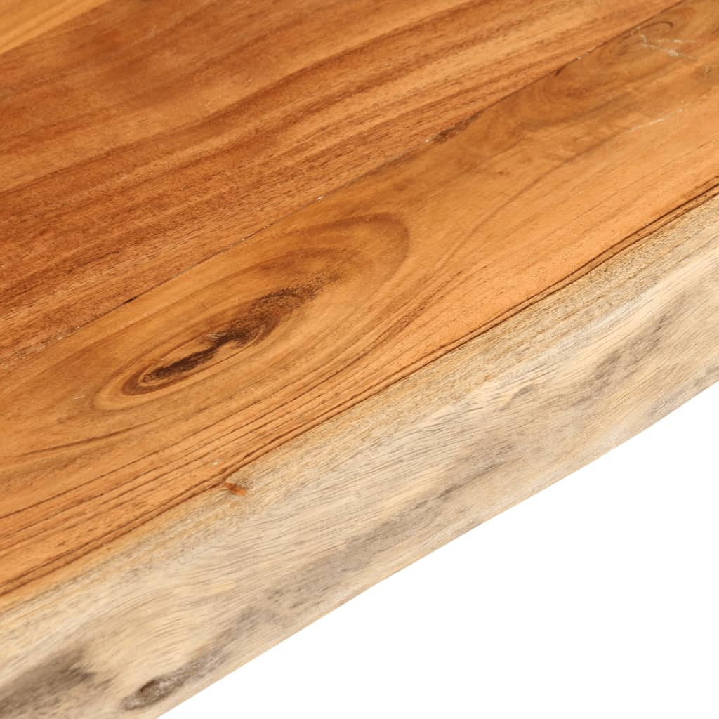 Table Top 100x60x3.8 cm Rectangular Solid Wood Acacia Live Edge