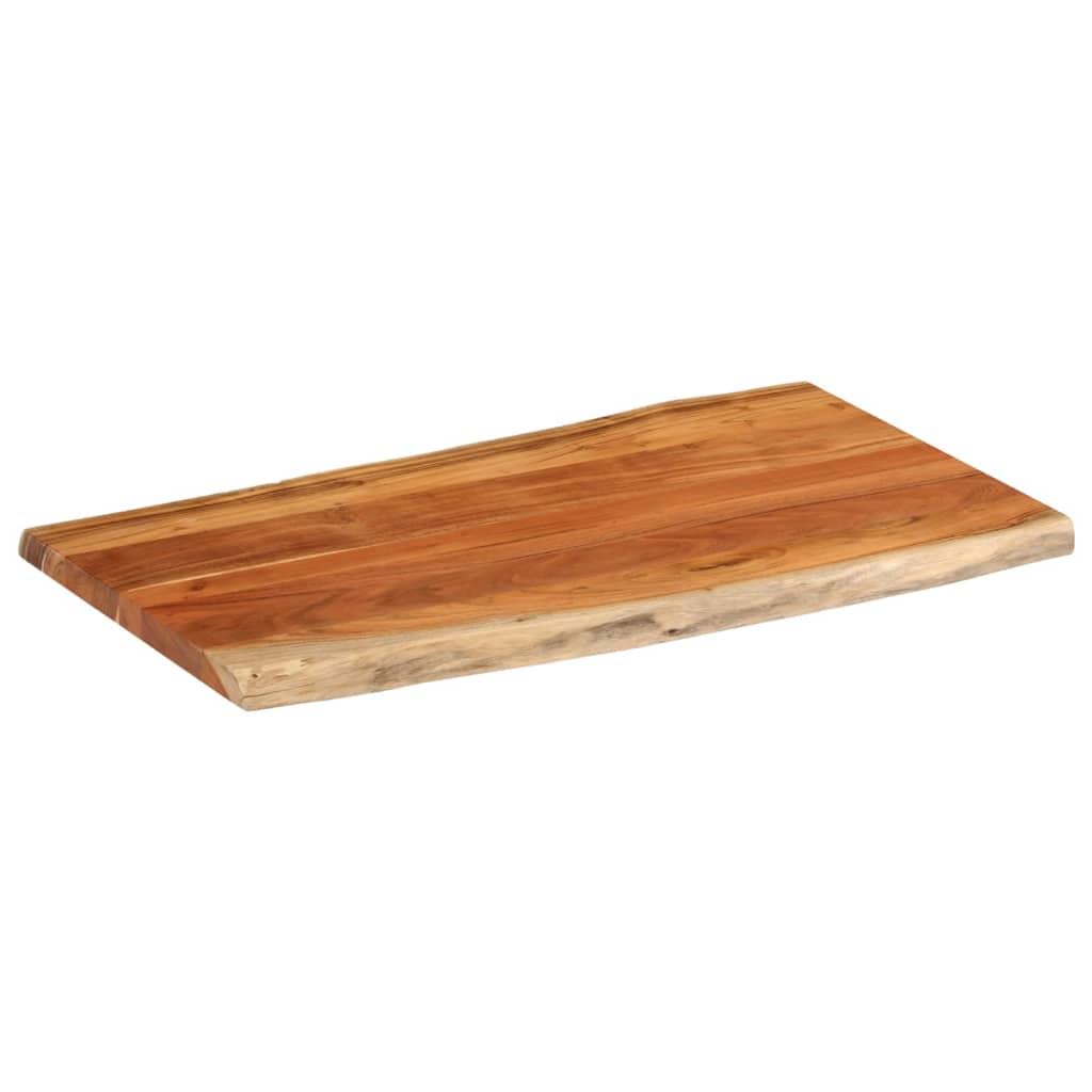 Table Top 120x60x3.8 cm Rectangular Solid Wood Acacia Live Edge