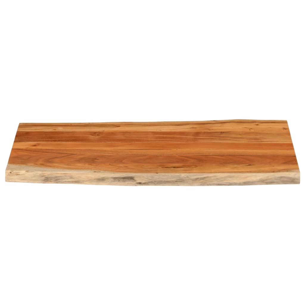 Table Top 120x60x3.8 cm Rectangular Solid Wood Acacia Live Edge