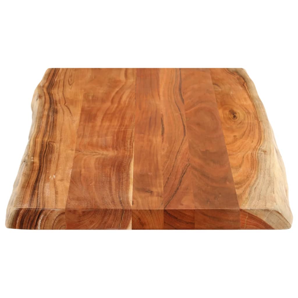 Table Top 120x60x3.8 cm Rectangular Solid Wood Acacia Live Edge
