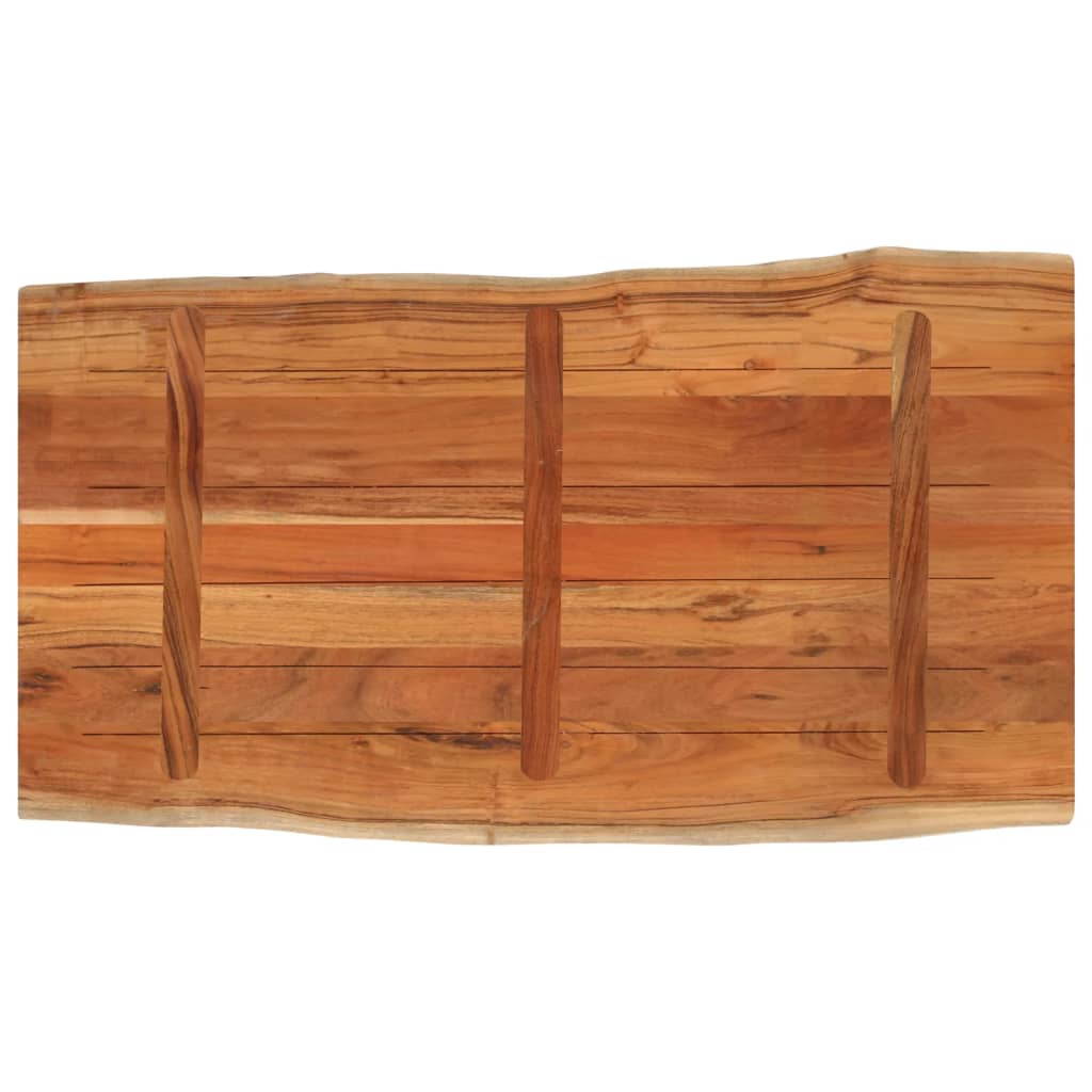 Table Top 120x60x3.8 cm Rectangular Solid Wood Acacia Live Edge