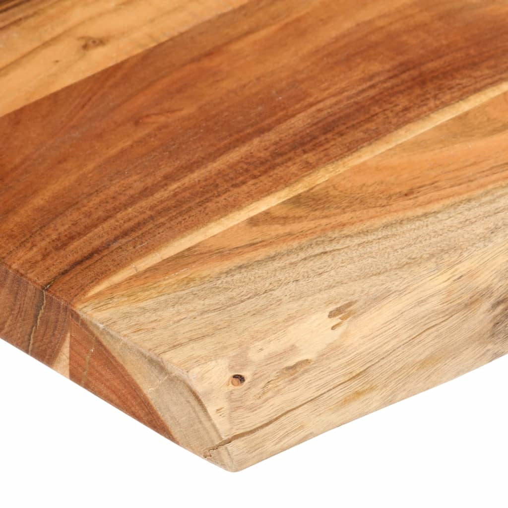 Table Top 120x60x3.8 cm Rectangular Solid Wood Acacia Live Edge