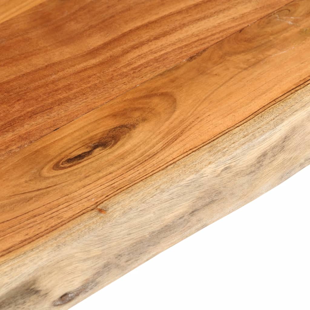 Table Top 120x60x3.8 cm Rectangular Solid Wood Acacia Live Edge