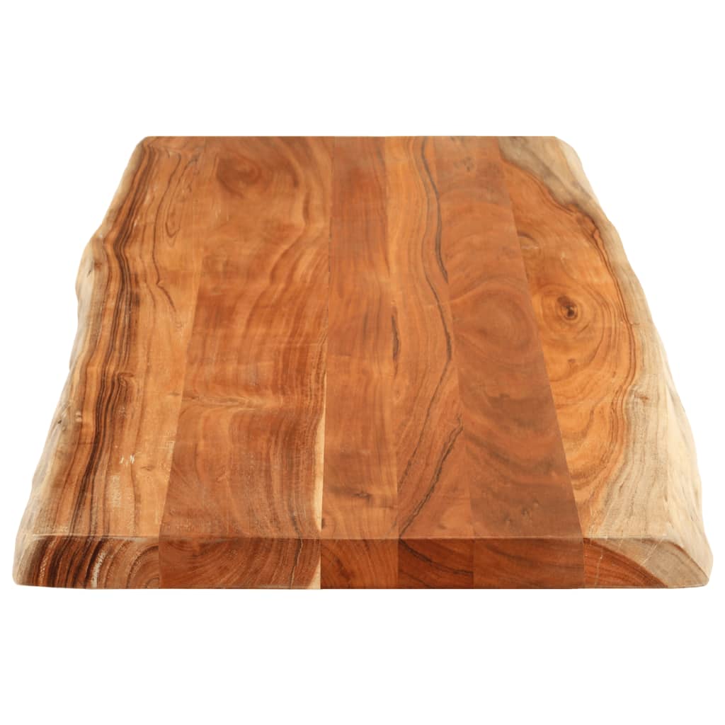 Table Top 140x60x3.8 cm Rectangular Solid Wood Acacia Live Edge