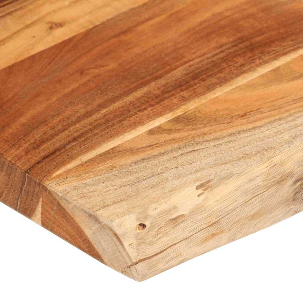 Table Top 140x60x3.8 cm Rectangular Solid Wood Acacia Live Edge