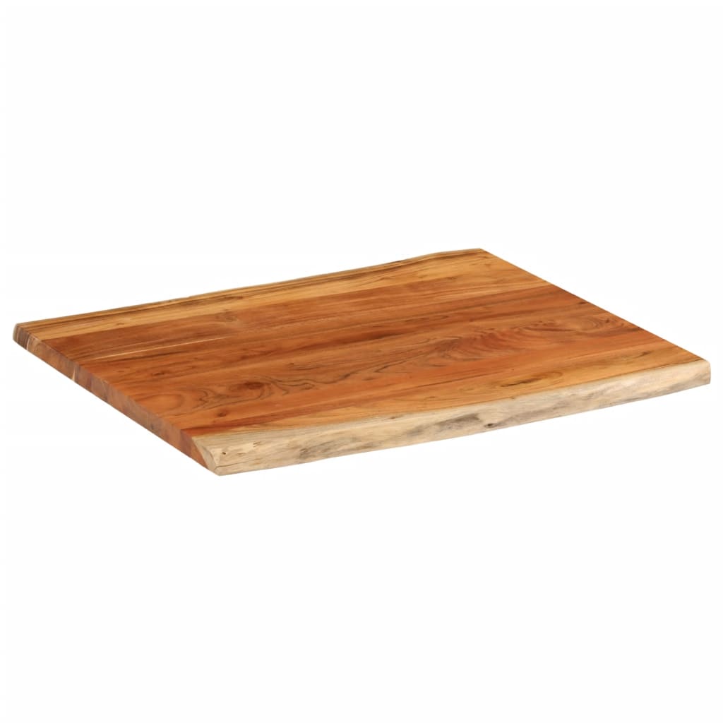 Table Top 90x80x3.8 cm Rectangular Solid Wood Acacia Live Edge