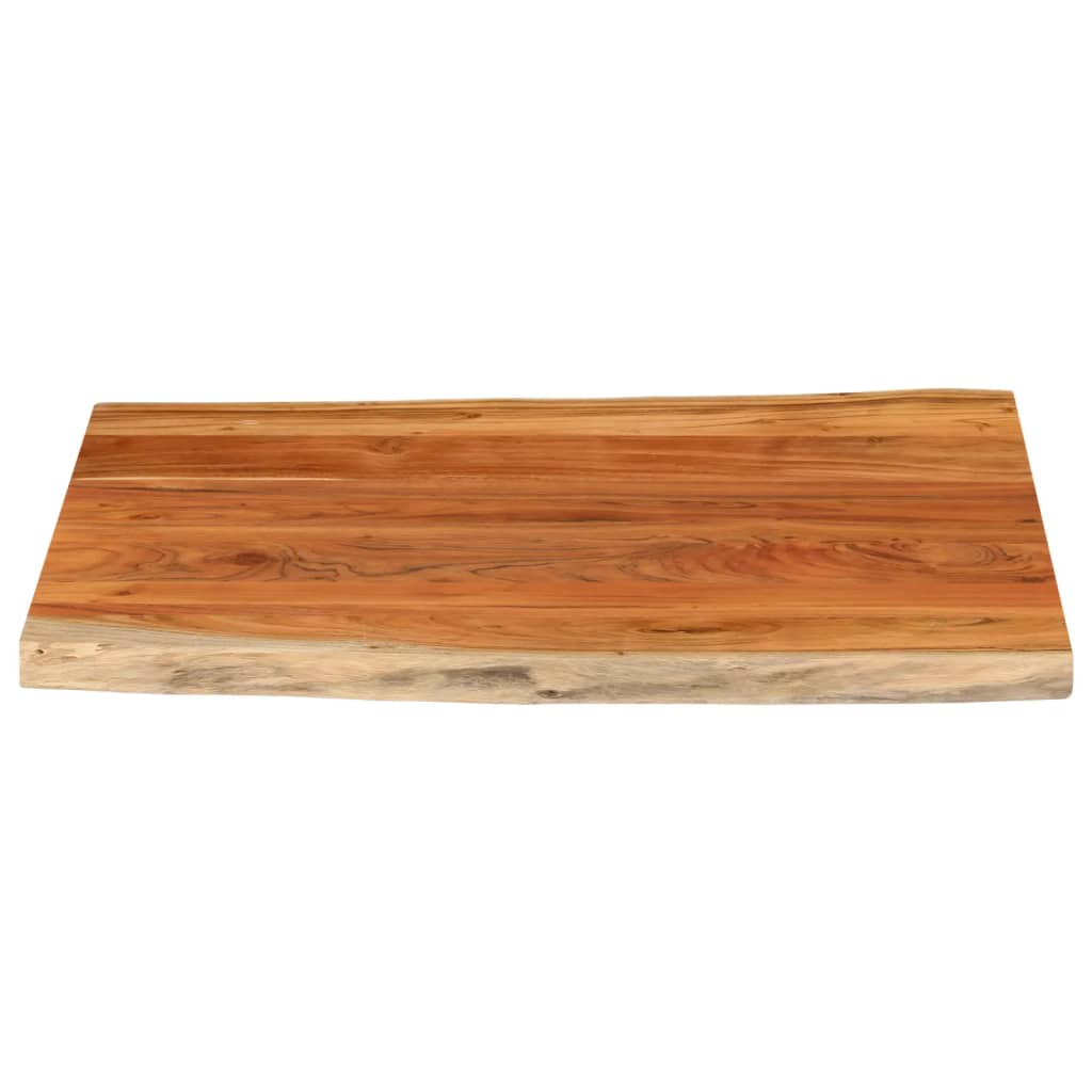 Table Top 90x80x3.8 cm Rectangular Solid Wood Acacia Live Edge