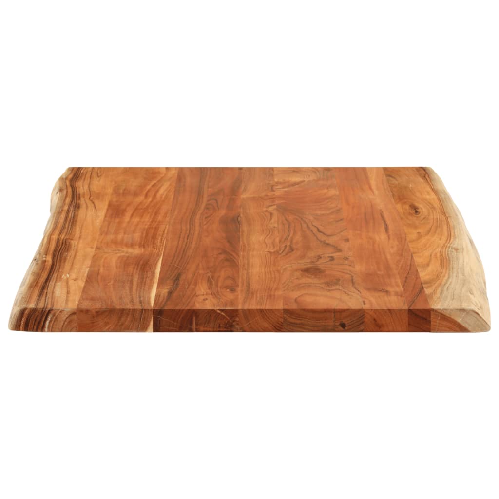 Table Top 90x80x3.8 cm Rectangular Solid Wood Acacia Live Edge
