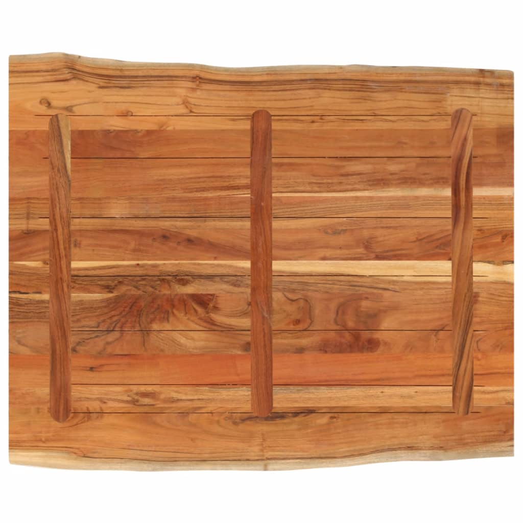 Table Top 90x80x3.8 cm Rectangular Solid Wood Acacia Live Edge