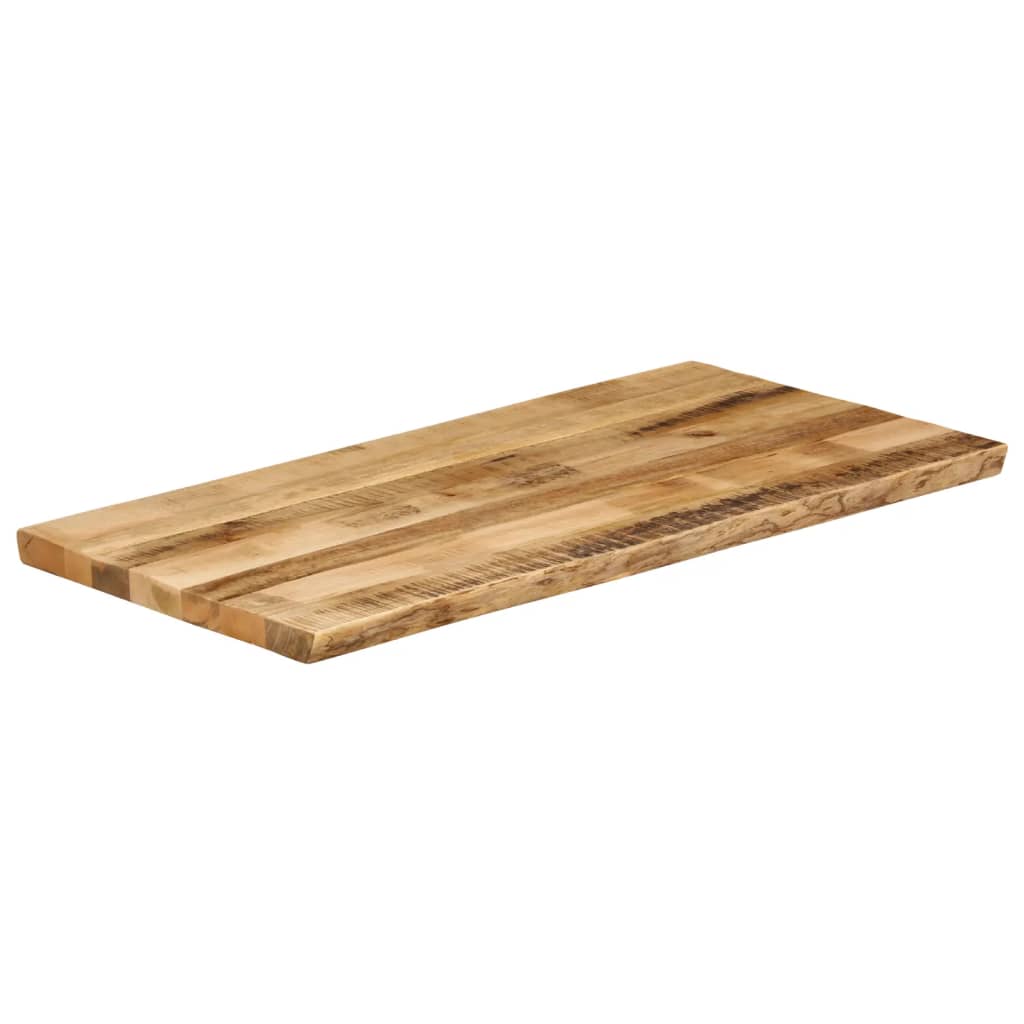 Live Edge Mango Wood Table Top 100x60x2.5 cm - Rustic & Solid
