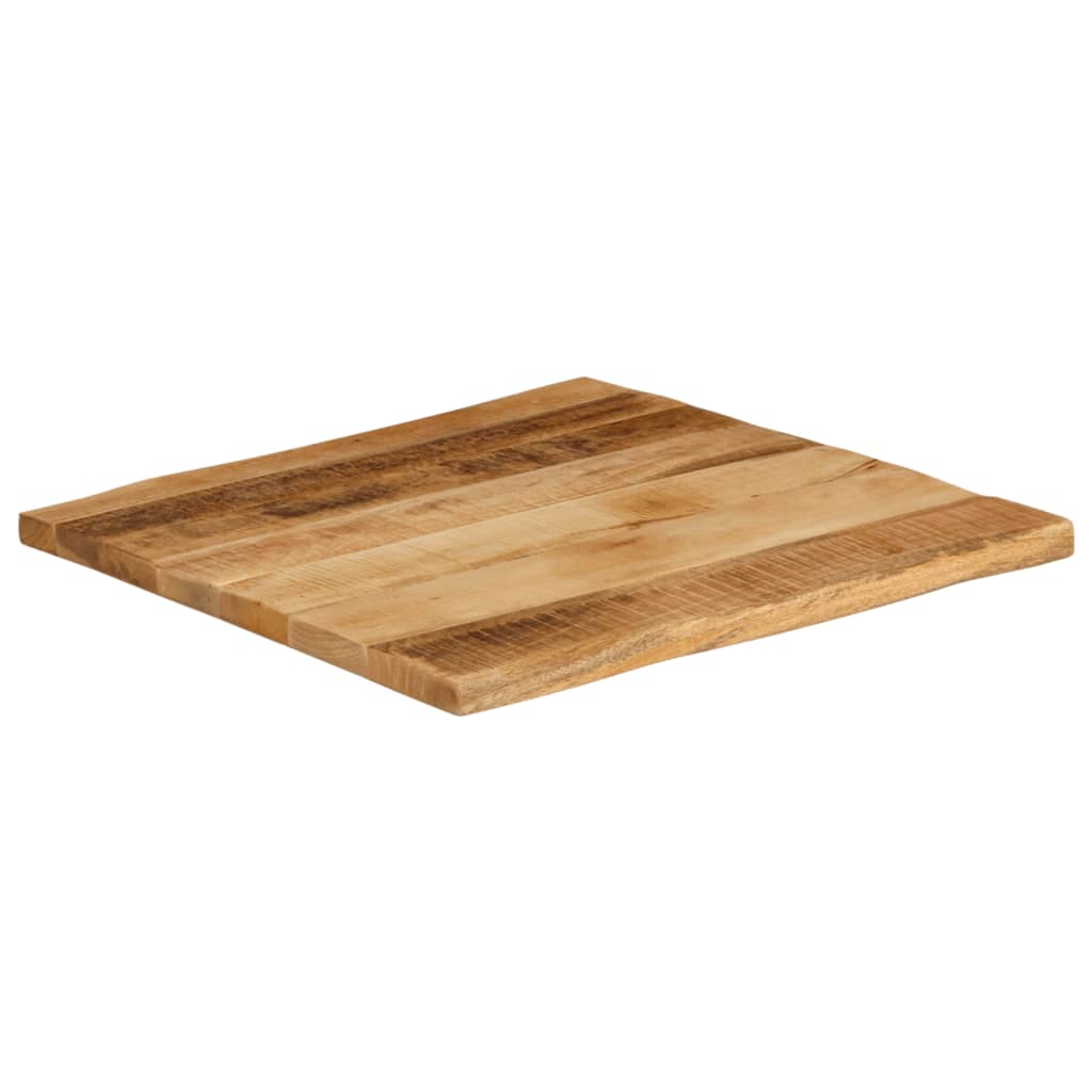 Live Edge Mango Wood Table Top 80x80x2.5 cm - Solid & Stylish