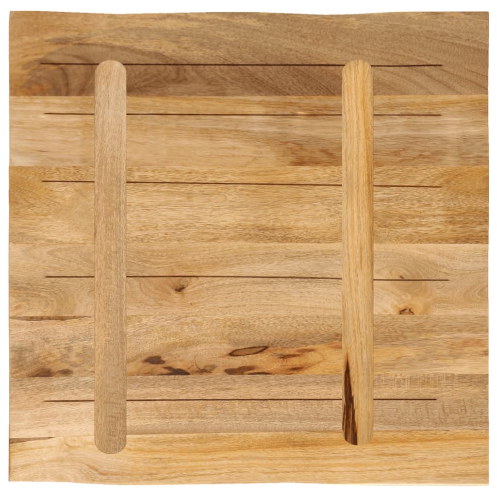 Live Edge Mango Wood Table Top 80x80x2.5 cm - Solid & Stylish