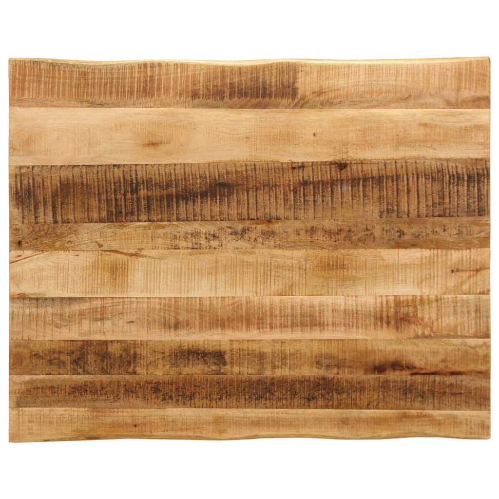 Live Edge Mango Wood Table Top - 90x80x2.5 cm Solid Wood